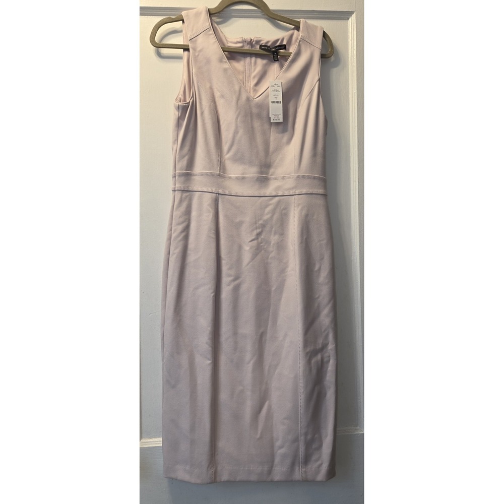 White House Black Market Sleeveless Seamed Sheath Dress. Pale Wisteria Color....